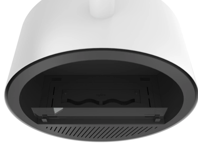 Biokominek sufitowy INCYRCLE SLIM biały (biały + czarne wnętrze)