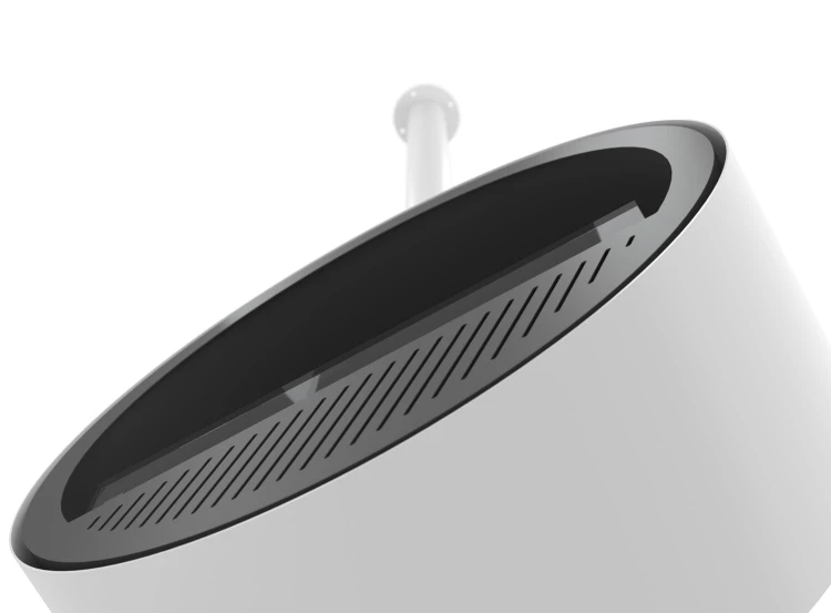 Biokominek sufitowy INCYRCLE SLIM biały (biały + czarne wnętrze)