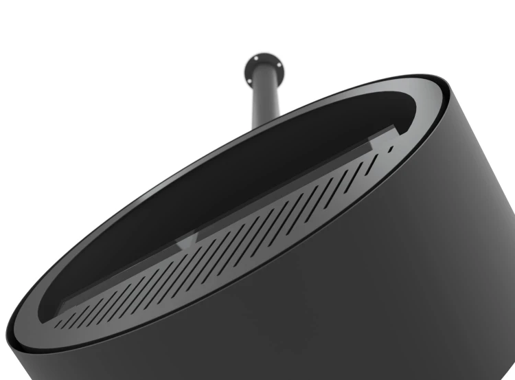 Biokominek sufitowy INCYRCLE SLIM czarny (czarny + czarne wnętrze)