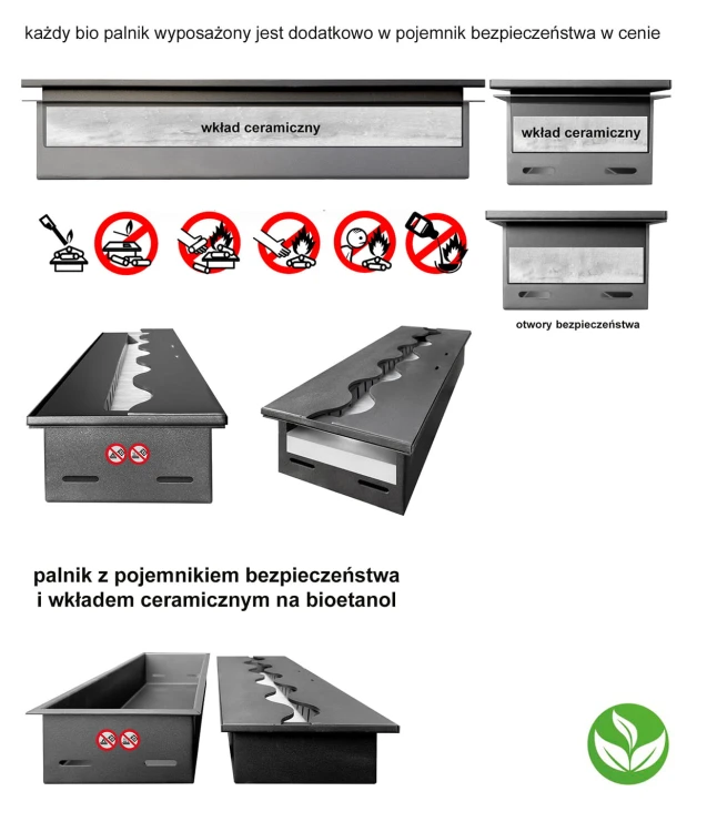 Palnik na biopaliwo Fala 900/160 czarny z puszką bezpieczeństwa