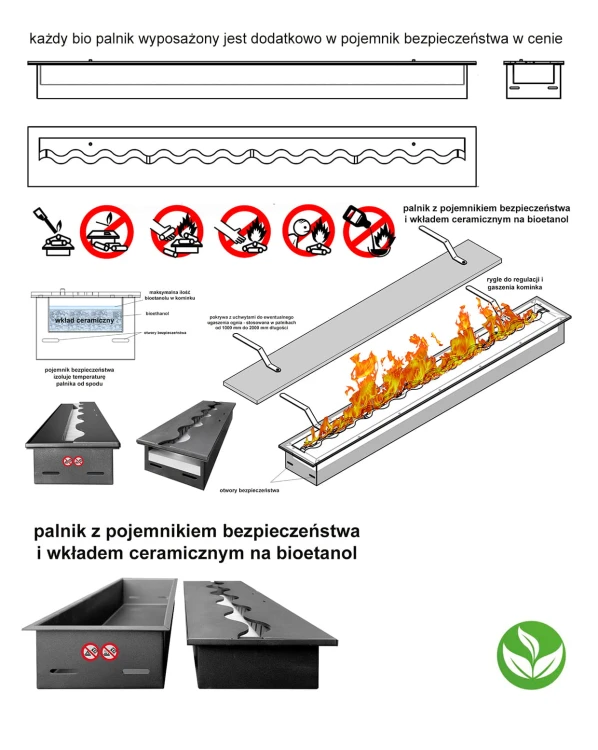 Palnik na biopaliwo Fala 1600/200 czarny