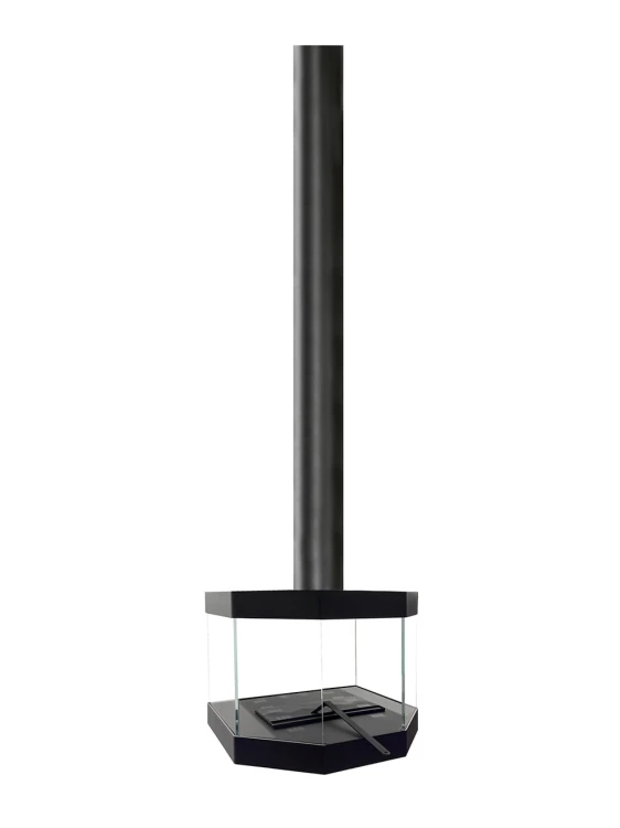 Biokominek sufitowy COCCOLA TUBE GLASS