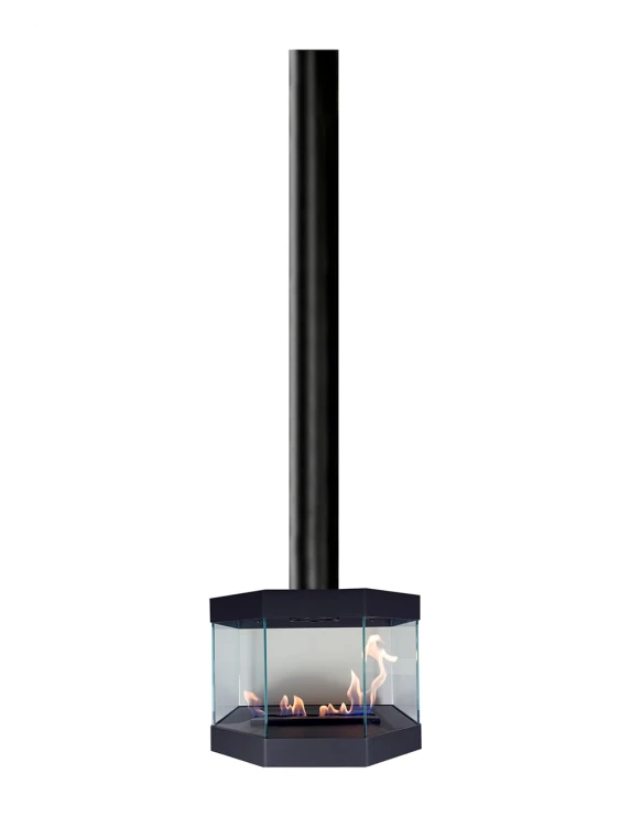 Biokominek sufitowy COCCOLA TUBE GLASS