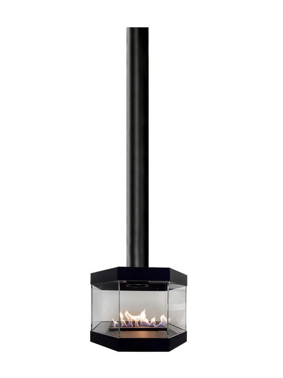 Biokominek sufitowy COCCOLA TUBE GLASS