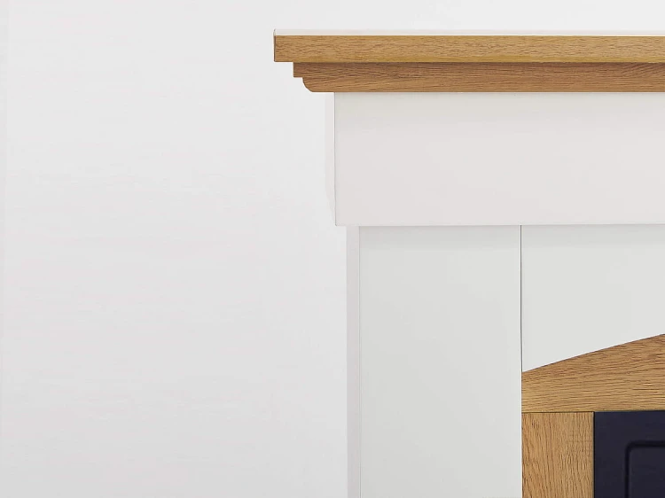 Kominek elektryczny portalowy Artiflame Woodley AF23S biały/dąb naturalny