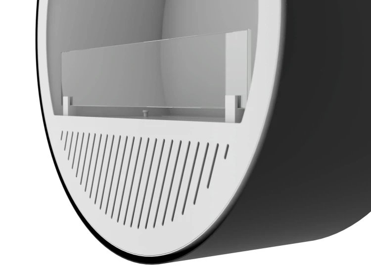 Biokominek wiszący INCYRCLE SLIM WALL czarny (białe wnętrze i palnik)