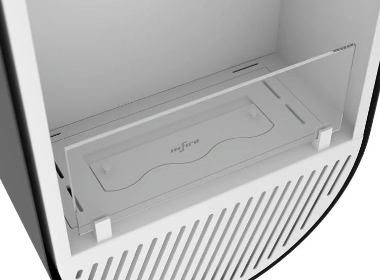 Biokominek wiszący INCYRCLE SLIM VERT czarny (białe wnętrze)