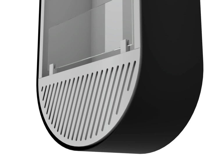 Biokominek wiszący INCYRCLE SLIM VERT czarny (białe wnętrze)