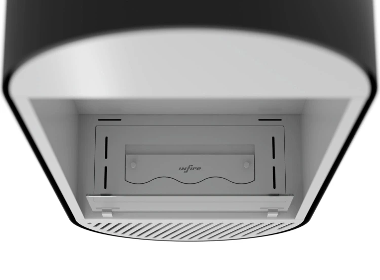 Biokominek wiszący INCYRCLE SLIM VERT czarny (białe wnętrze)