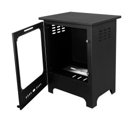 Biokominek koza MINI czarny mat z szybą