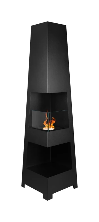 Biokominek wolnostojący PYRAMID GARDEN czarny mat