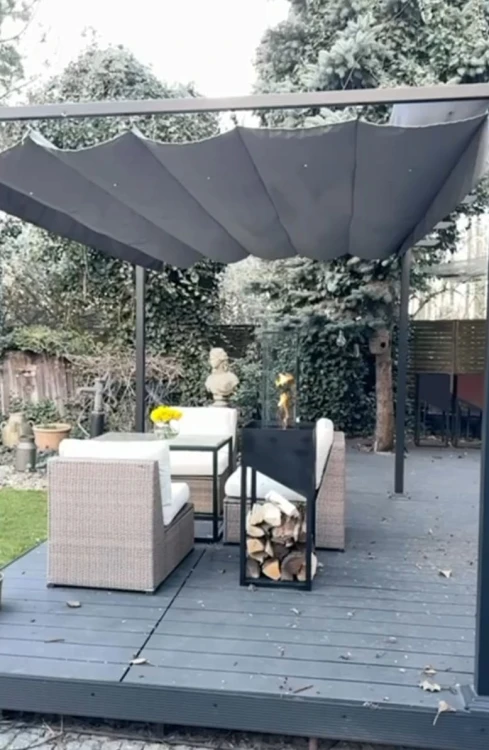 Biokominek ogrodowy, grill, palenisko PACAYA z opcjonalnym szklanym kloszem