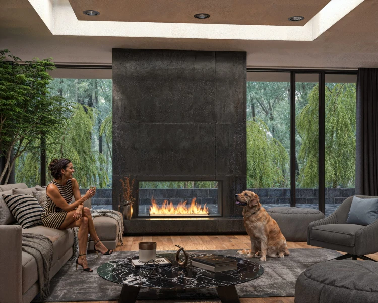 Biokominek automatyczny do zabudowy ETRONIC 2SIDE 1200