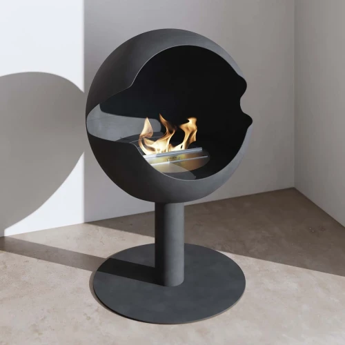 Biokominek wolnostojący VAUNI GLOBE HIGH BLACK