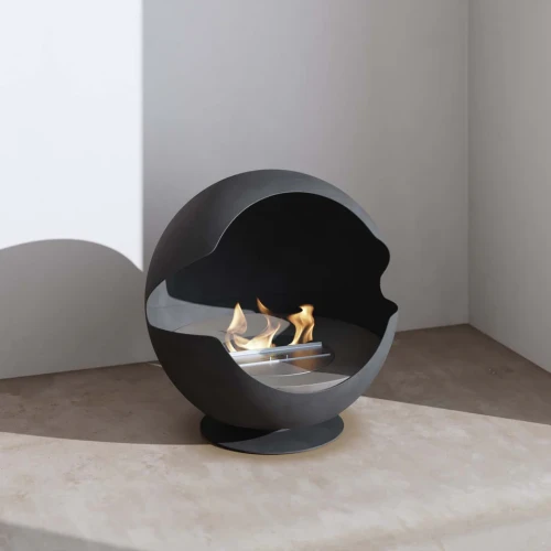 Biokominek wolnostojący VAUNI GLOBE LOW BLACK