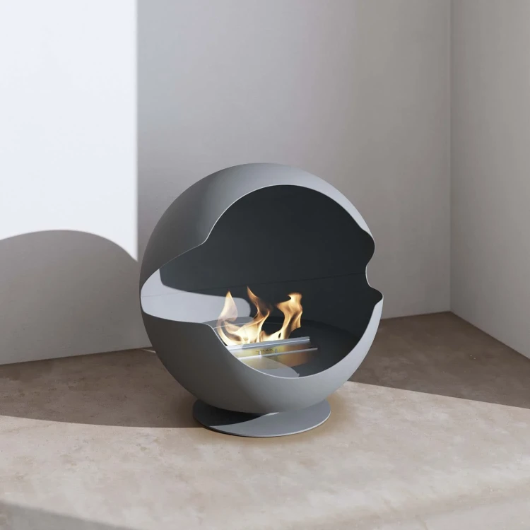 Biokominek wolnostojący VAUNI GLOBE LOW MOONDUST