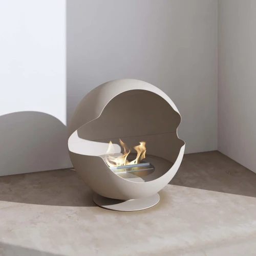 Biokominek wolnostojący VAUNI GLOBE LOW ALMOND