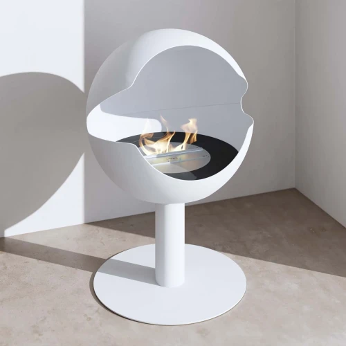 Biokominek wolnostojący VAUNI GLOBE HIGH WHITE