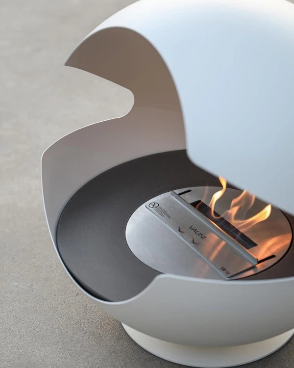 Biokominek wolnostojący VAUNI GLOBE LOW WHITE