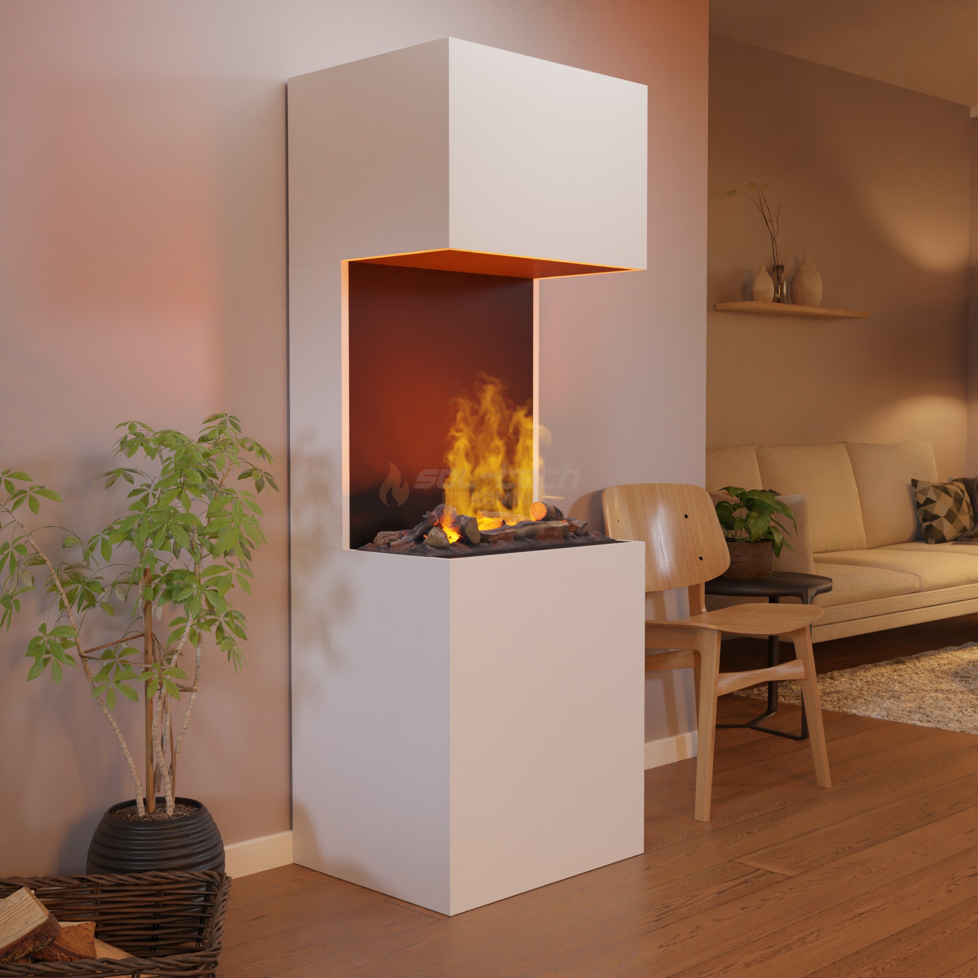 Kominek elektryczny portalowy na parę wodną Opti MK-3 Opti-Myst