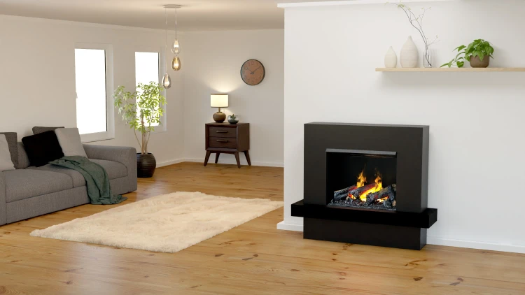 Kominek elektryczny portalowy na parę wodną Opti MK Heat -1 szary
