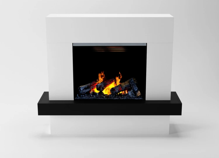 Kominek elektryczny portalowy na parę wodną Opti MK Heat -1 biały