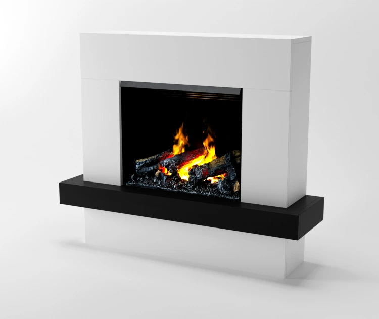 Kominek elektryczny portalowy na parę wodną Opti MK Heat -1 biały