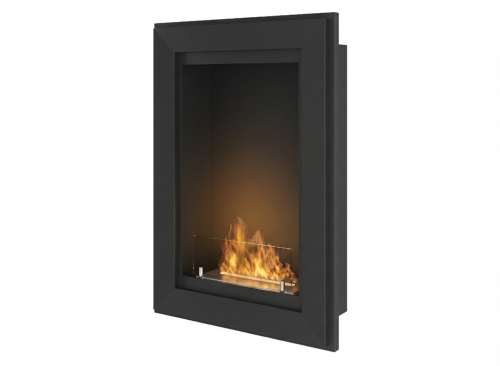 Biokominek do zabudowy FRAME 550 czarny mat