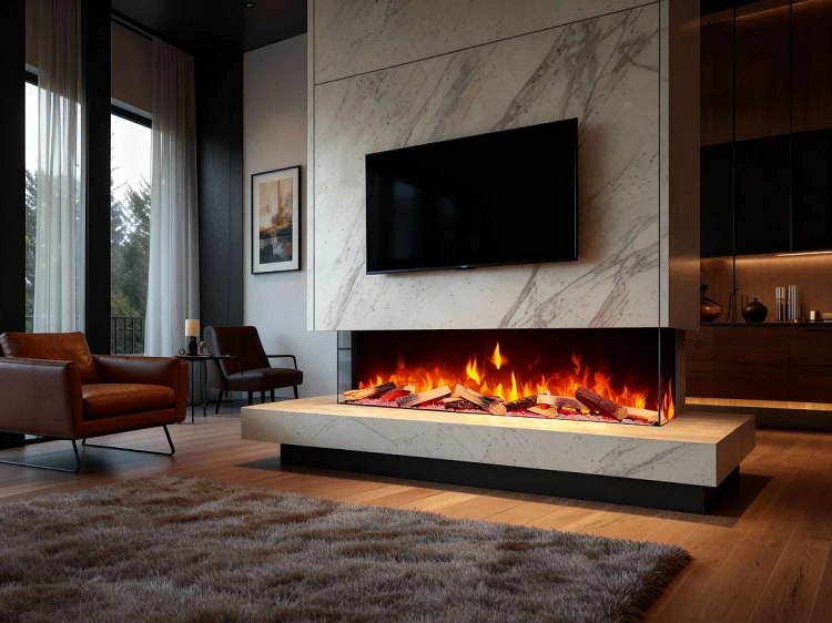 Kominek elektryczny do zabudowy trójstronny 3D ArtiFlame AF50TS