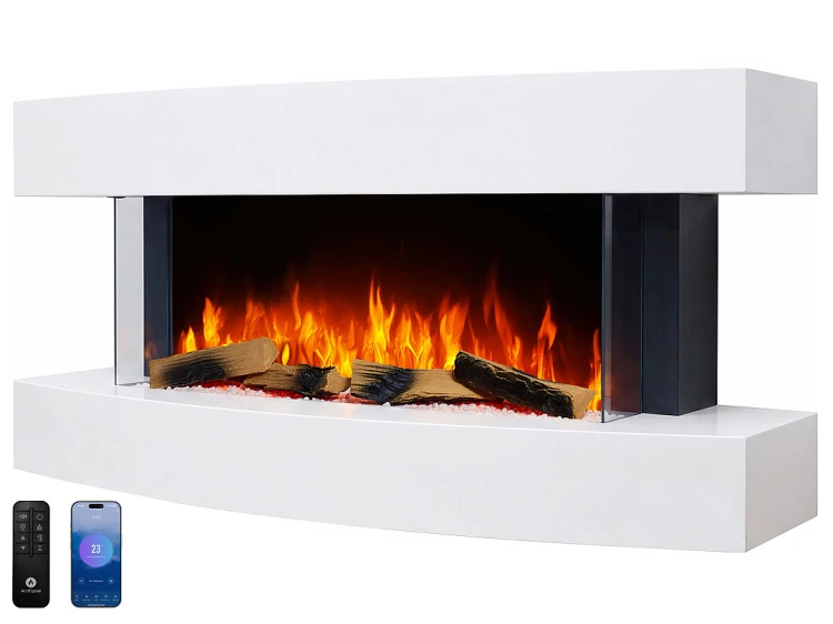 Kominek elektryczny ArtiFlame Lofoten AF48 121 cm 3D Wi-Fi biały