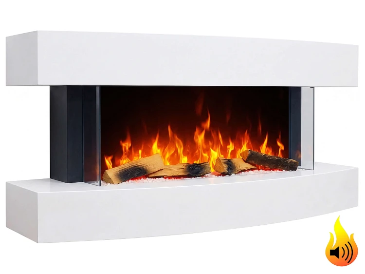 Kominek elektryczny ArtiFlame Lofoten AF48 121 cm 3D Wi-Fi biały