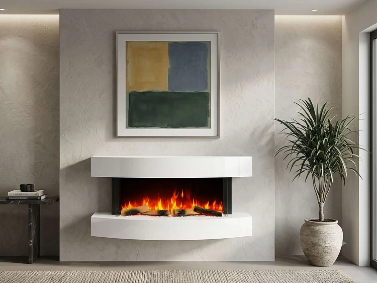 Kominek elektryczny ArtiFlame Lofoten AF48 121 cm 3D Wi-Fi biały