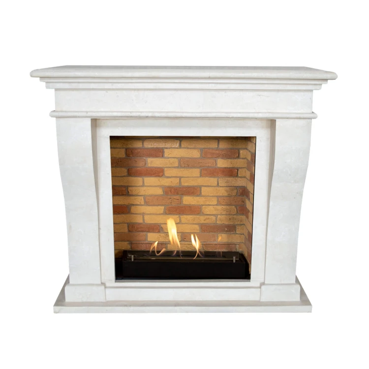 Kreta bioethanol fireplace (Bioethanol stone decor, Polished white natural stone).jpg