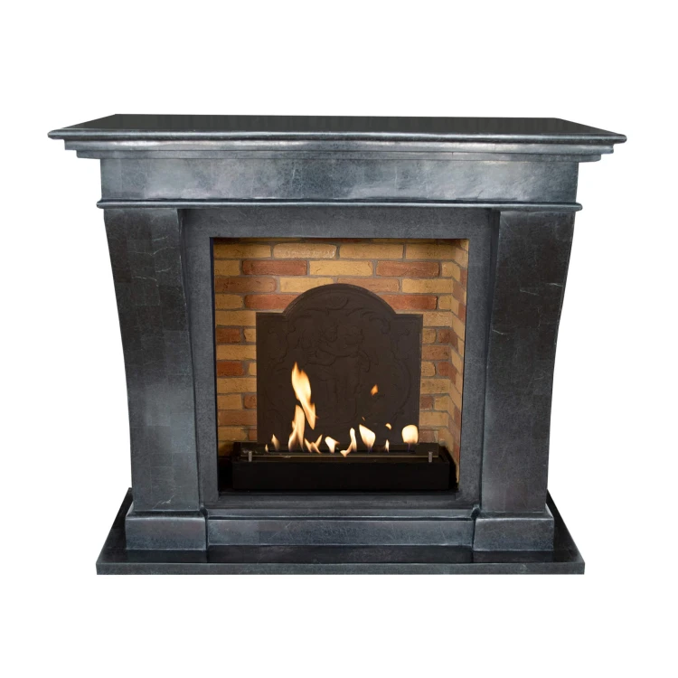 Kreta bioethanol fireplace (Bioethanol medaillon, Polished anthracite natural stone).jpg