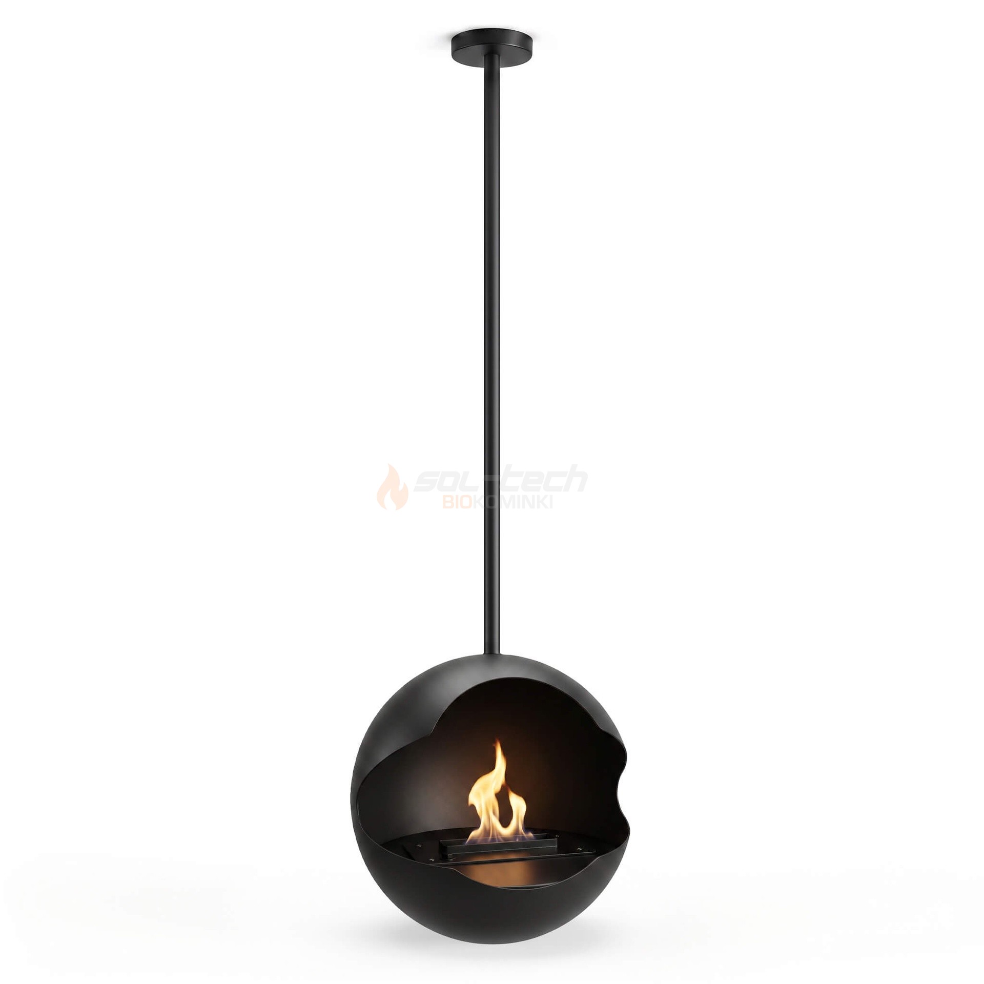 Biokominek sufitowy Xaralyn Halo Base czarny 60 cm