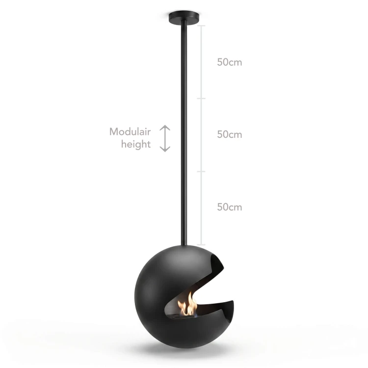 Biokominek sufitowy Xaralyn Halo Base czarny 60 cm