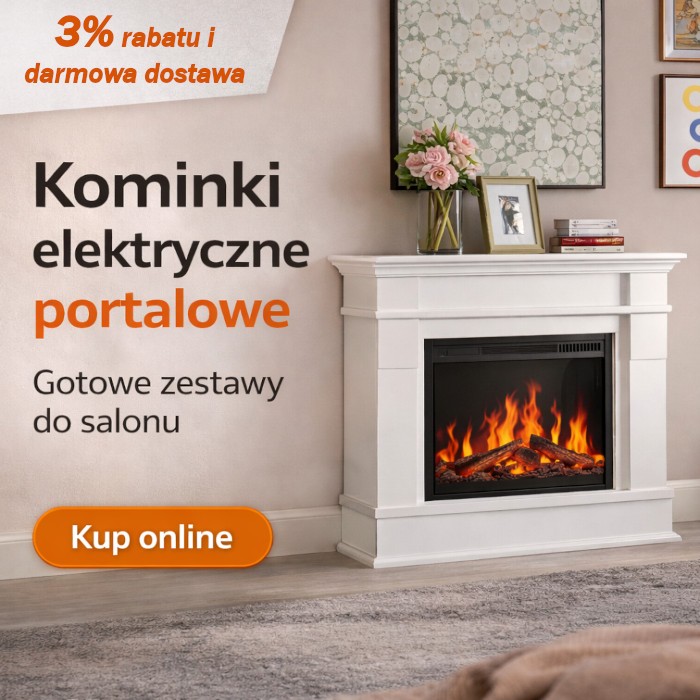 Promocja  na kominki elektryczne portalowe